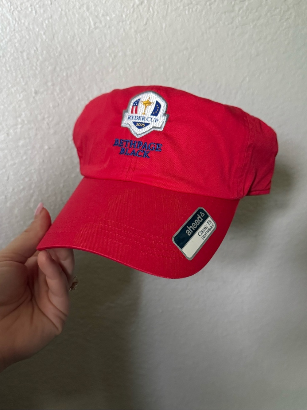 Ryder Cup 2025 Ahead Red Classic Fit Performance Hat